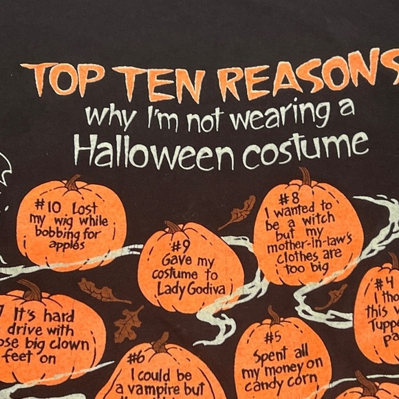 Vintage 80s Halloween Costume Pumpkin Trick or Treat 1980s tshirt - Picture 4 of 7